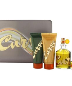 ESTUCHE LIZ CLAIBORNE CURVE TRADICIONAL HOMBRE (4 PIEZAS CAJA METAL)