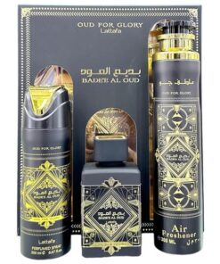 ESTUCHE LATTAFA OUD FOR GLORY 100 ML EDP (3 PIEZAS)