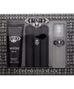 ESTUCHE CUBA PRESTIGE BLACK HOMBRE (3 PIEZAS)