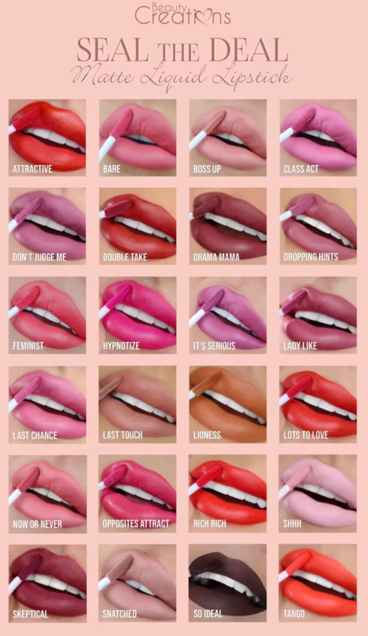 MAQUILLAJE BEAUTY CREATIONS (LABIAL LIQUIDO MATE) (CLASS ACT)