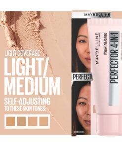 MAQUILLAJE MAYBELLINE ( 4 EN 1 PREBASE-CORRECTOR-ILUMINADOR-CREMA) (02 LIGHT MEDIUM-E6)