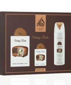 ESTUCHE LATTAFA PRIDE VINTAGE RADIO UNISEX EDP (3 PIEZAS)