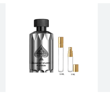 JO MILANO GAME OF SPADES PLATINUM UNISEX PARFUM (DECANTS 5 ML)
